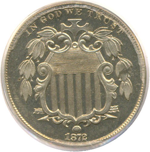 image for: 1872 5c  PCGS Proof 64 Cameo