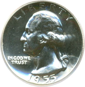 image for: 1955 25c PCGS Proof 64