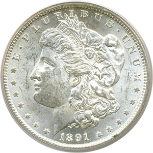 image for: 1891-CC $1 PCGS MS62