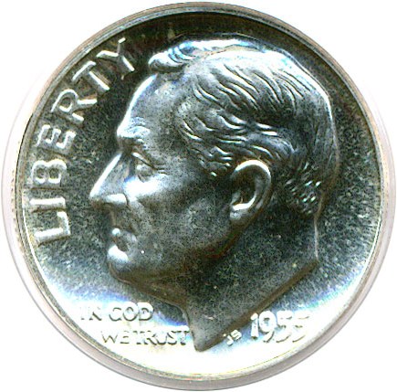 image for: 1955 10c  PCGS Proof 66 