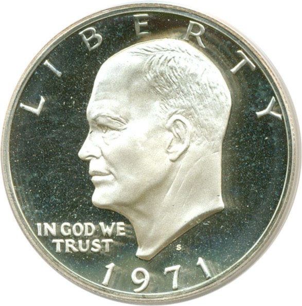 image for: 1971-S $1 Silver PCGS Proof 69 DCameo