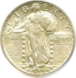 image for: 1930 25c PCGS AU55