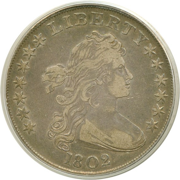 image for: 1802 $1 Wide Date PCGS/CAC VF35