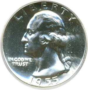 image for: 1955 25c PCGS Proof 65
