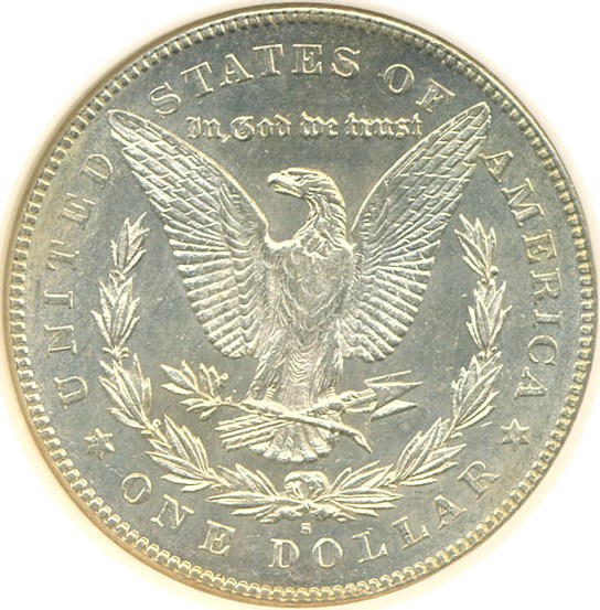 image for: Top 100 VAM: 1879-S $1 VAM 35  Reverse of 1878 NGC MS62 