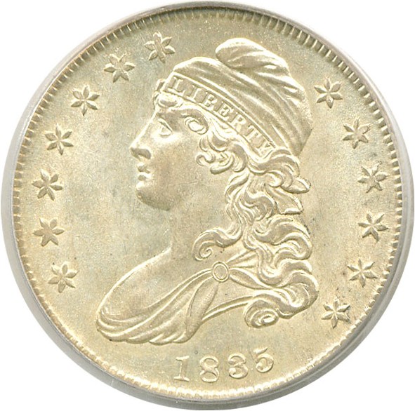 image for: 1835 50c  PCGS AU58 