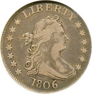 image for: 1806 25c NGC/CAC VF25