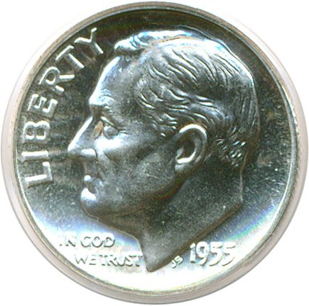 image for: 1955 10c  PCGS Proof 64 