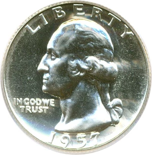 image for: 1957 25c PCGS Proof 64