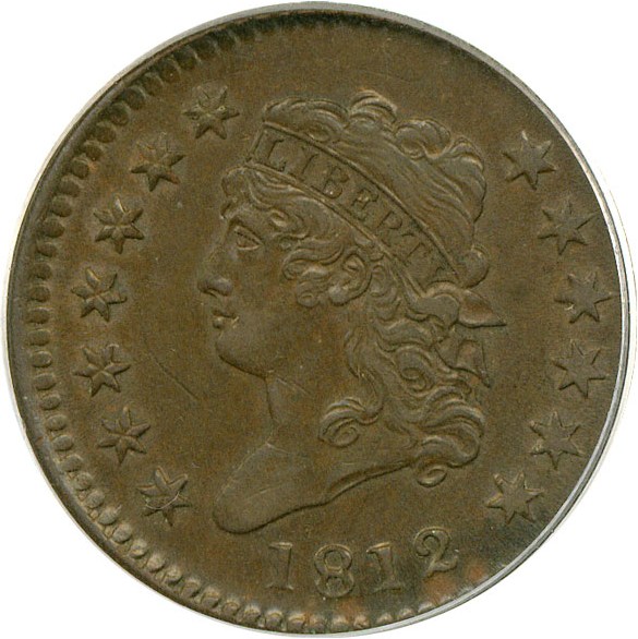 image for: 1812 1c Small Date PCGS/CAC AU55