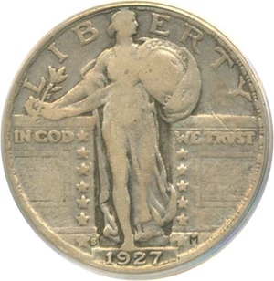 image for: 1927-S 25c PCGS VF20