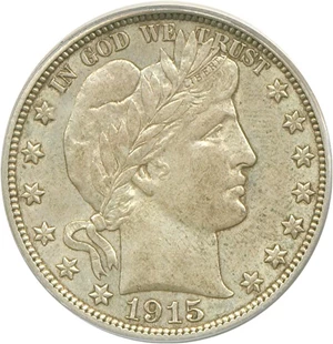 image for: 1915-D 50c PCGS AU53