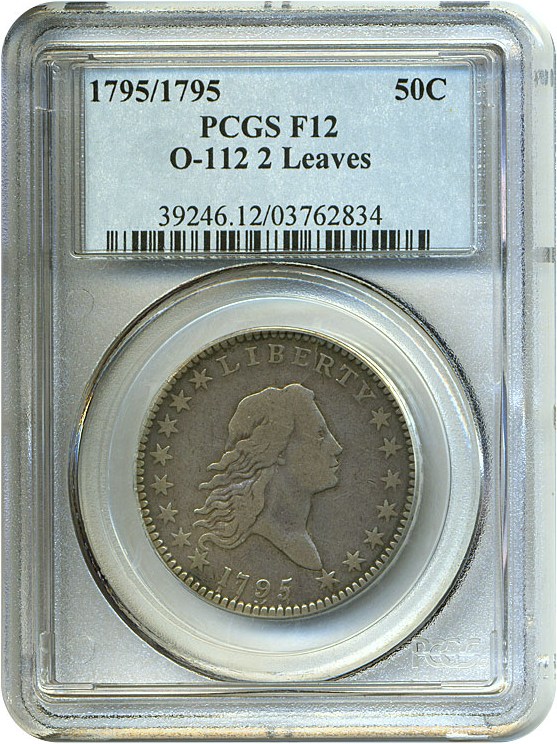 image for: 1795/1795 50c 2 Leaves PCGS F12 (O-112)