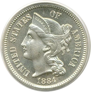 image for: 1884 3cN PCGS Proof 64