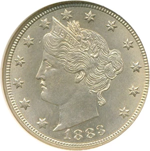 image for: 1883 5c No Cents NGC MS65