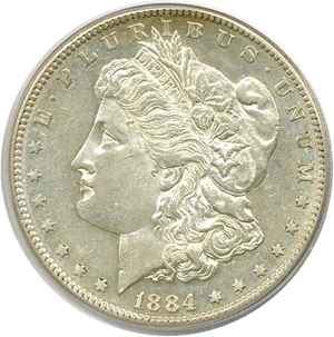 image for: 1884-S $1 PCGS AU58