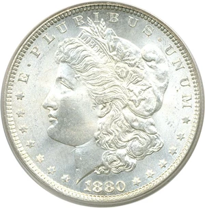 image for: 1880 $1 PCGS MS65