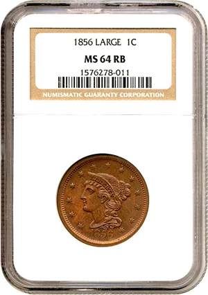 image for: 1856 1c NGC MS64 RB
