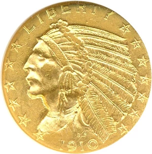 image for: 1910-D $5 NGC MS61