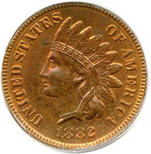 image for: 1882 1c PCGS MS63 RB