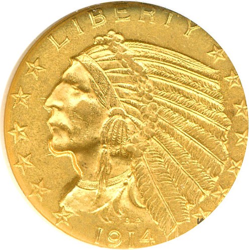 image for: 1914 $5  NGC MS61