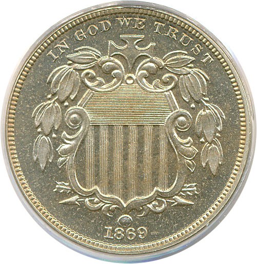 image for: 1869 5c  PCGS Proof 65 