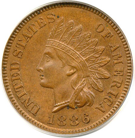 image for: 1886 1c Variety 1 PCGS Proof 64 BN