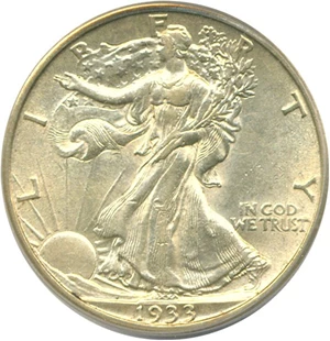 image for: 1933-S 50c PCGS AU50