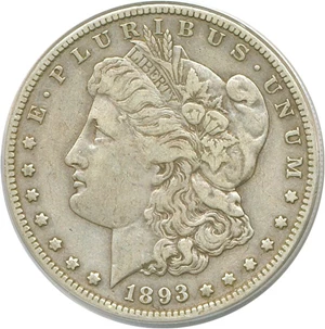 image for: 1893-S $1 PCGS VF30