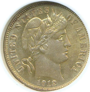 image for: 1912-D 10c NGC MS63