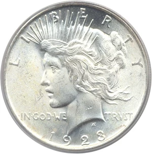 image for: 1923 $1 PCGS MS65