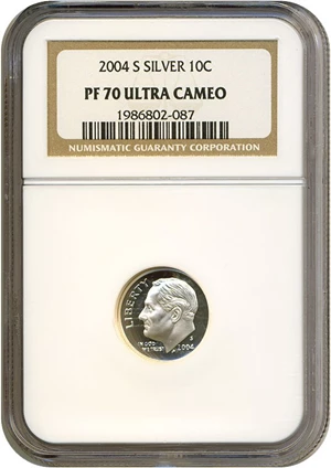 image for: 2004-S 10c Silver NGC Proof 70 UCameo