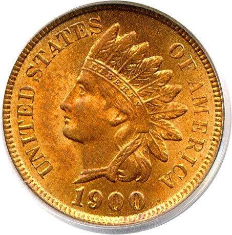 image for: 1900 1c  PCGS MS64 RB