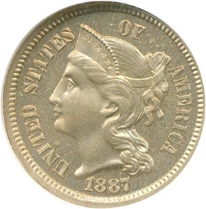 image for: 1887/6 3cN NGC Proof 64