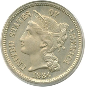 image for: 1884 3cN PCGS Proof 64