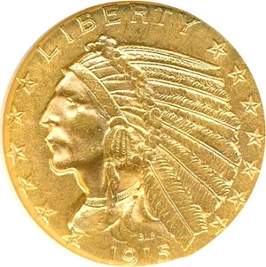 image for: 1915 $5 NGC MS62