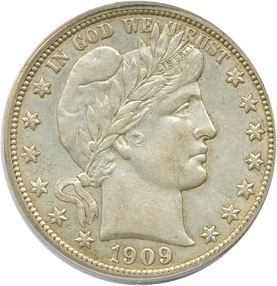 image for: 1909 50c  PCGS AU53 