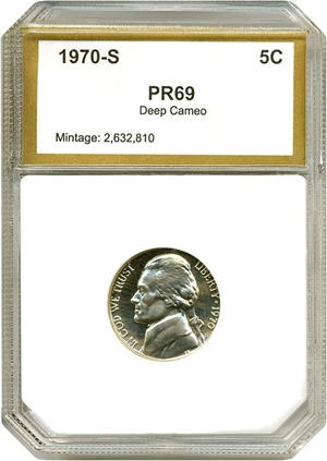 image for: 1970-S 5c PCI Proof 69 DCameo