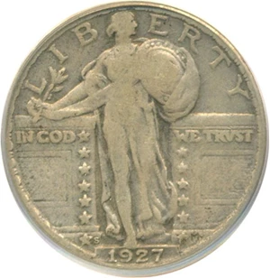 image for: 1927-S 25c PCGS VF20