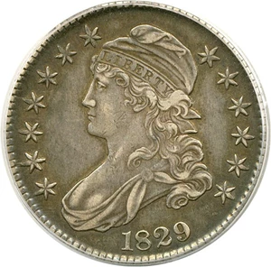 image for: 1829 50c PCGS XF45