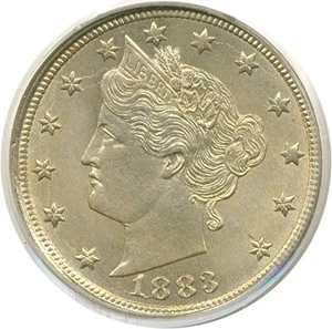 image for: 1883 5c With Cents PCGS MS66