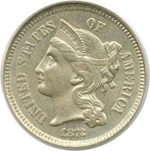 image for: 1872 3cN PCGS MS63