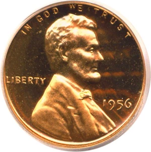image for: 1956 1c PCGS Proof 67 RD DCameo