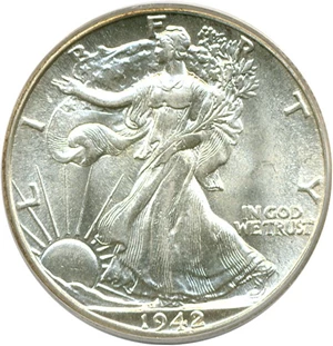 image for: 1942 50c PCGS MS63