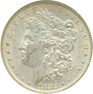 image for: Top 100 VAM: 1882-O $1 VAM 5 O/S Broken S NGC AU58