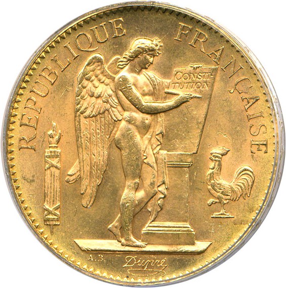 image for: France: 1907-A 100 Fr  PCGS MS64  (KM-858)