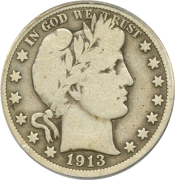 image for: 1913 50c  PCGS VG10 