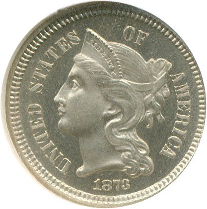 image for: 1873 3cN Closed 3 NGC Proof 66 