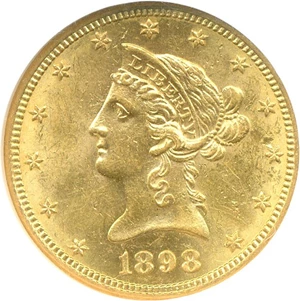 image for: 1898-S $10 NGC AU58