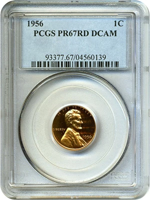 image for: 1956 1c PCGS Proof 67 RD DCameo